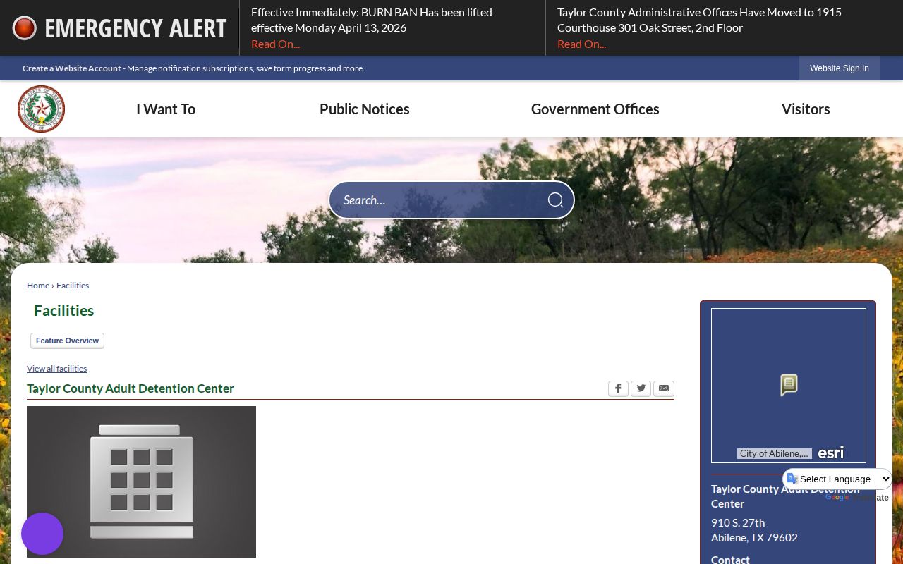 Taylor County Adult Detention Center source for 24-hour release checks